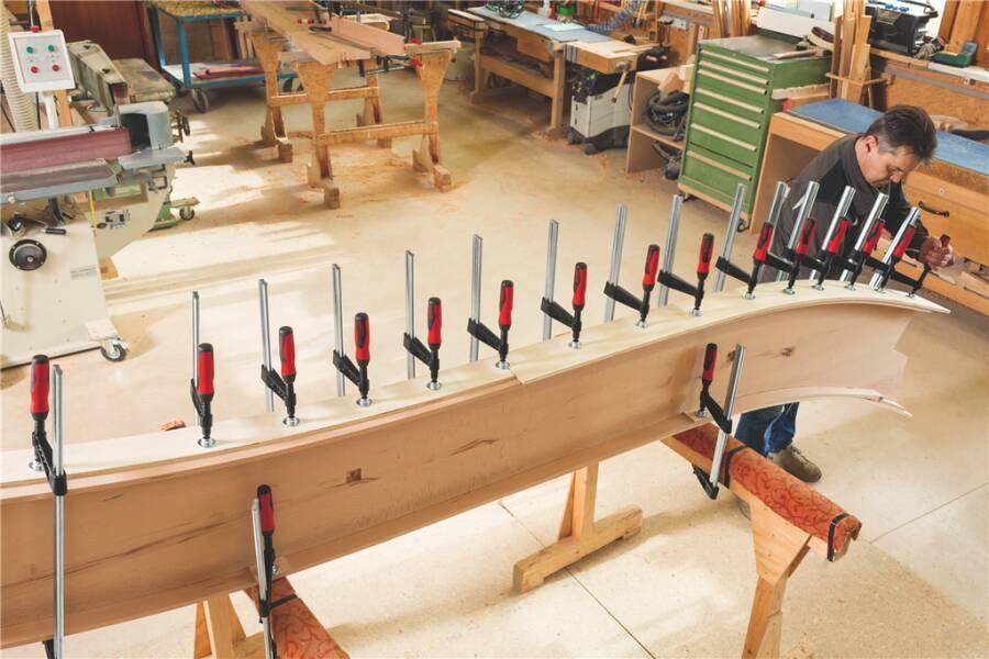 Temperguss-Schraubzwinge schwer TG TG20-2K Ausführung schwer Spannweite 200 mm Ausladung 100 mm Schiene 27 x 7 mm