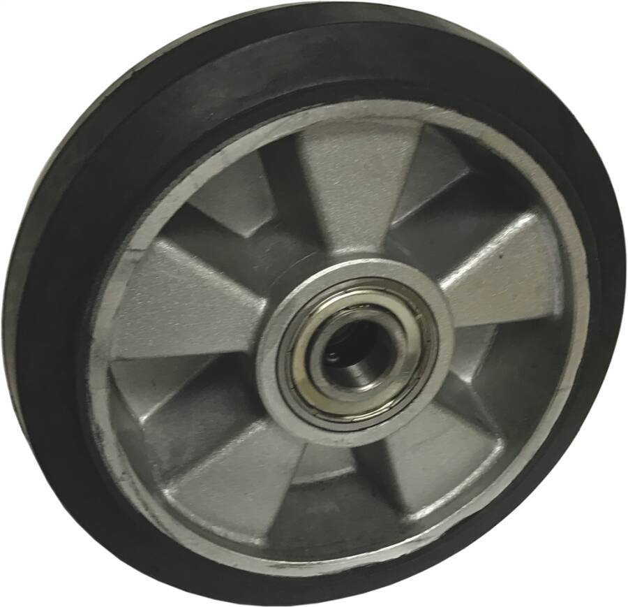 Gummirad Elastik schwarz, Tragkraft 450 kg 941150605 Rad-Ø 180 mm Radbreite 50 mm Tragkraft 450 kg Bohrung 20 mm Nabenlä