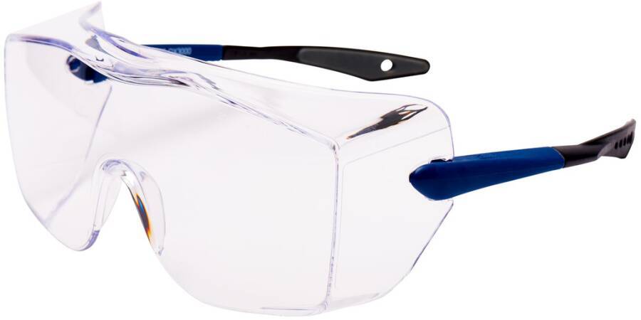 Überbrille 3M™ OX 3000 OX3000B Rahmen blau Scheibe klar Scheibenkennzeichnung 2-1.2 3M 1 F Beschichtung Antikratz- und A