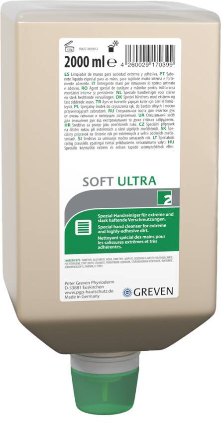 Handreiniger GREVEN® SOFT ULTRA 14125-008 Inhalt 2 l Ausführung parfümiert Gebinde Varioflasche geeignet für Spender VAR