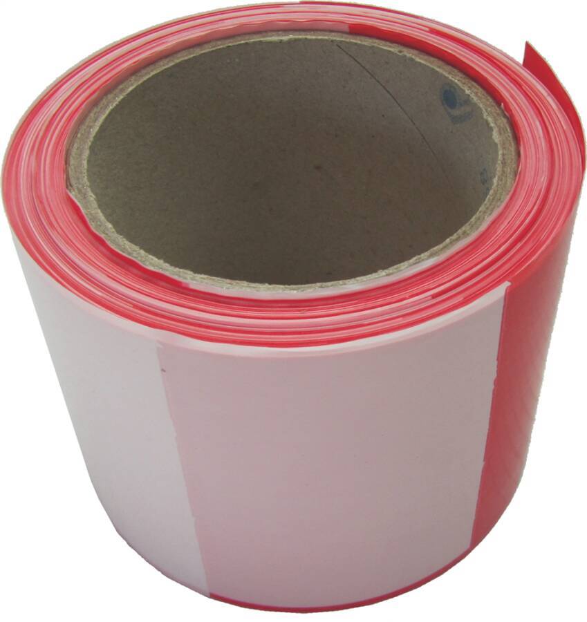 Absperrband reißfest 48908 Farbe rot/weiß Länge 100 m Breite 80 mm