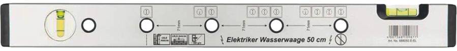 Wasserwaage Elektriker 688120E-EL Länge 120 cm