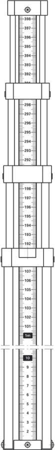 Teleskop-Nivellierlatte 344122-637 Länge (max) 4 m Länge min. 1,22 m Elemente 4 St Gewicht 1,50 kg