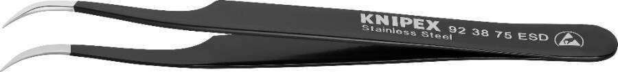 Präzisionspinzette ESD 92 38 75 ESD Ausführung sichelförmige Spitzen Länge 120 mm