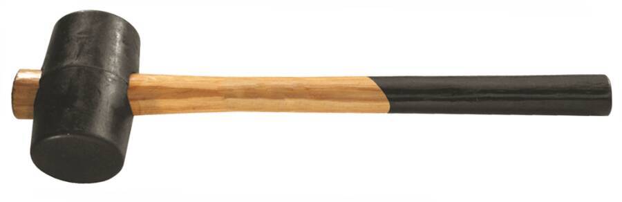 Gummihammer schwarz mit Holzstiel 4520090 Ausführung Gummihammer Kopf-Ø 90 mm Gewicht k.A. g