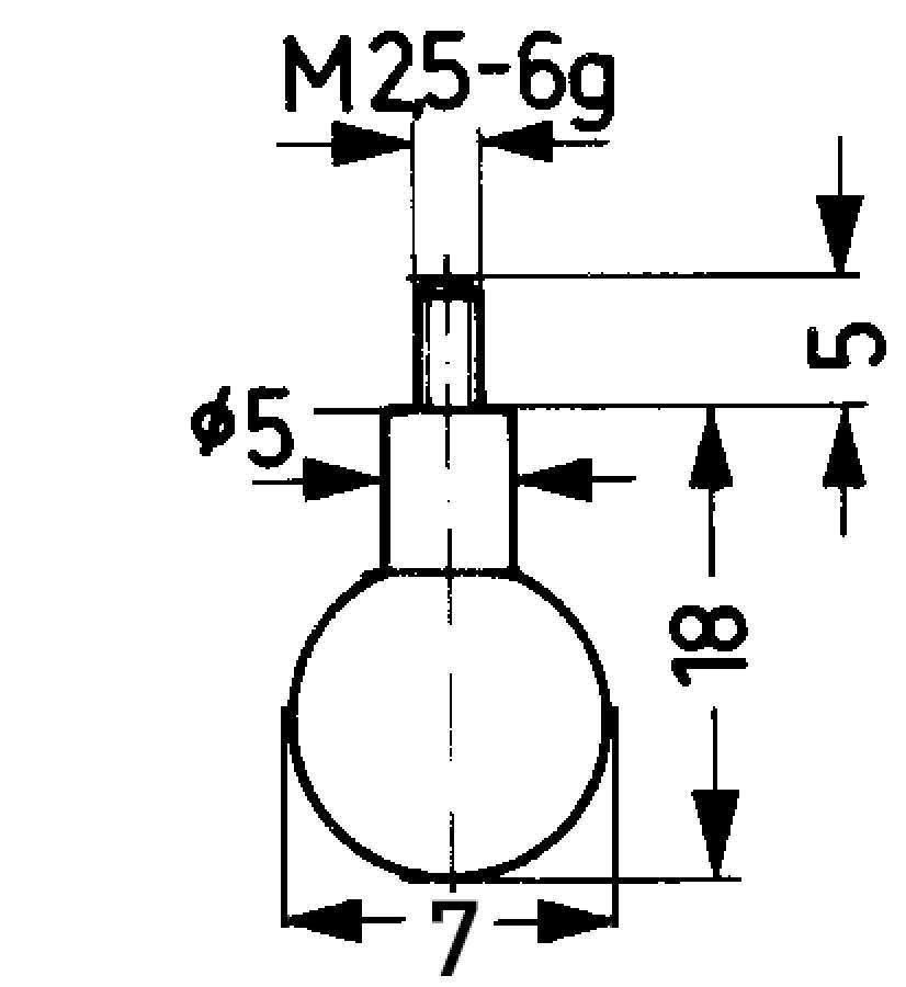 Messtastereinsätze M 2,5 (für Messuhren) 62046 Typ 19