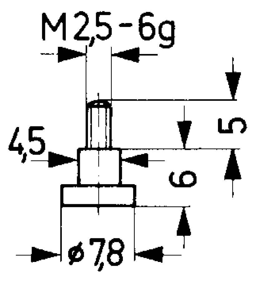 Messtastereinsätze M 2,5 (für Messuhren) 62028 Typ 22