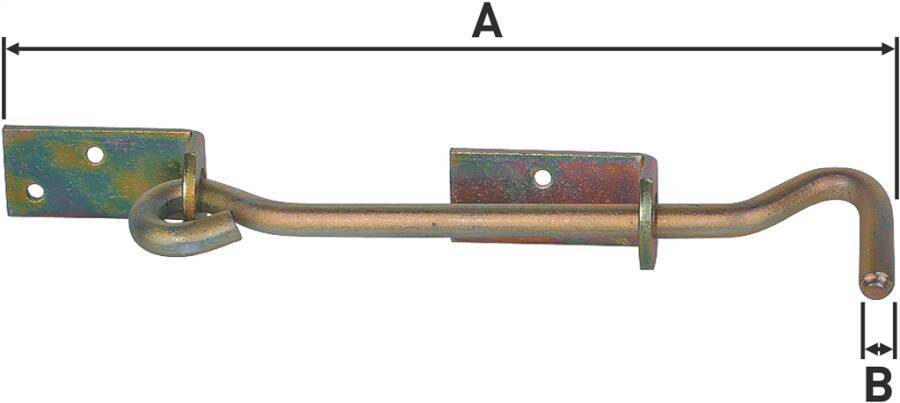 Sturmhaken 0556505 A 280 mm B Ø 12 mm Anzahl Löcher 6 Loch-Ø 6,5 mm Gewicht 0,580 kg
