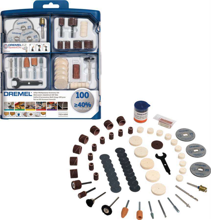 Dremel Mehrzweck-Zubehörset 723 | 100-teilig 2615S723JA