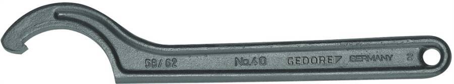 Hakenschlüssel mit Nase 6334530 für Muttern-Ø 52 - 55 mm Länge 205 mm Ausführung mit Nase