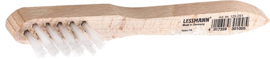 Zündkerzenbürste 125.251 Ausführung Polyamid glatt Reihen 3 Drahtstärke 0,3 mm Besatzhöhe 15 mm Länge 150 mm Griff Holzg