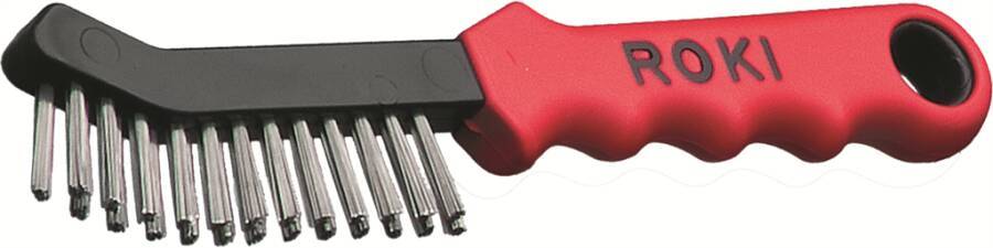 Profi Handbürste Roki 182401 Ausführung Stahl, glatt Reihen 2 Drahtstärke 0,35 mm Besatzhöhe 22 mm Länge 225 mm