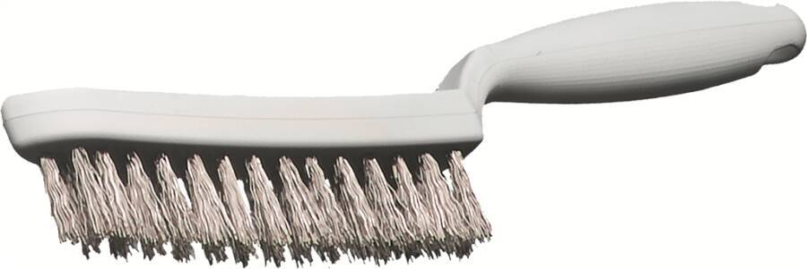 Handbürste für Lebensmittelindustrie 185431 Ausführung Edelstahl gewellt Reihen 3 Drahtstärke 0,35 mm Besatzhöhe 25 mm L