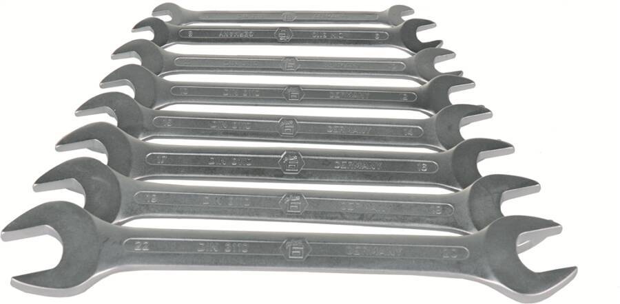 Doppelmaulschlüsselsatz plus6 41075 SW 6 x 7, 8 x 9, 10 x 11, 12 x 13, 14 x 15, 16 x17, 18 x 19, 20 x 22 mm Ausführung 8