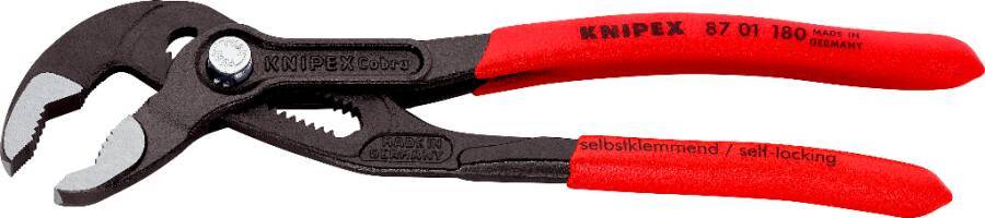 Wasserpumpenzange Cobra® 87 01 180 Länge 180 mm für Rohr-Ø max. 42 / 1.1/2 mm / Zoll für Muttern-Ø max. 36 SW
