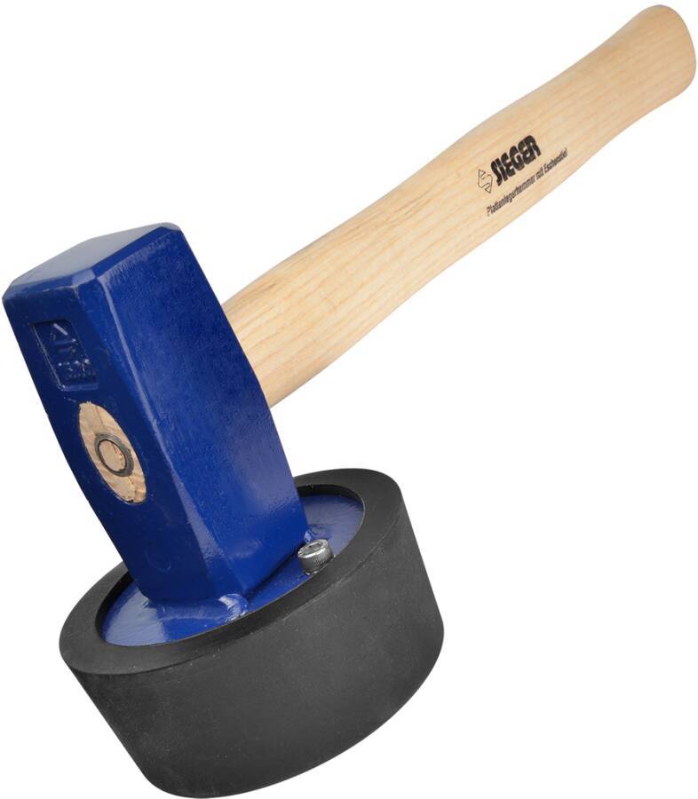 Plattenlegerhammer rund WEG2053721 Ausführung rund für Kopfgewicht 1250 g Stiellänge 360 mm