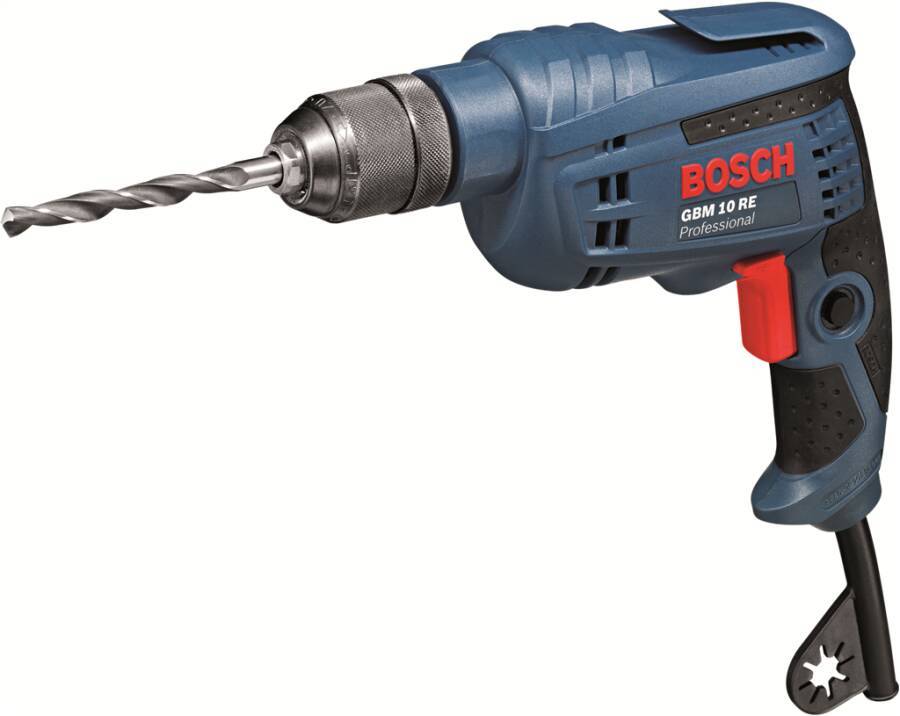 Bohrmaschine GBM 10 RE 0601473600 Opt. A Nennaufnahme 600 W Bohr-Ø Alu/Holz/Stahl 10/25/10 mm Drehzahl max. 0-2.600 U/mi