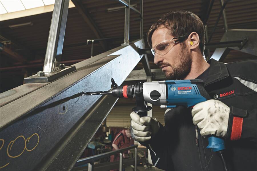 Bohrmaschine GBM 13-2 RE 06011B2000 Opt. C Nennaufnahme 750 W Bohr-Ø Stahl 13 / 8 mm Drehzahl max. 1./2. Gang 0 - 1000 /