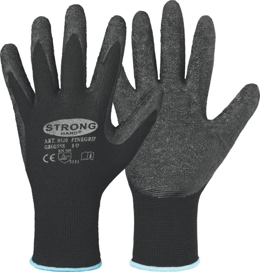 Feinstrick-Schutzhandschuh Latex 71062711 Größe 11 Farbe schwarz Trägermaterial Polyamid Gauge 13 Mat.-Stärke - mm Besch