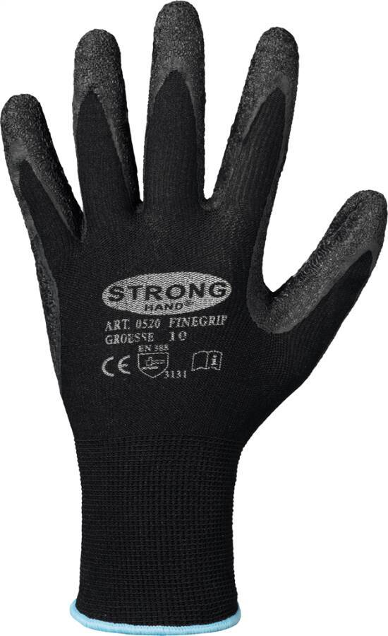 Feinstrick-Schutzhandschuh Latex 71062711 Größe 11 Farbe schwarz Trägermaterial Polyamid Gauge 13 Mat.-Stärke - mm Besch