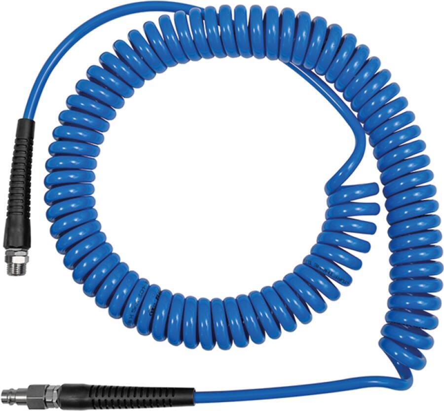 Druckluft-Spiralschlauch Polyurethan 158161 Innen-Ø 6,5 mm Außen-Ø 10 mm Länge 6,0 m max. Druck 11 bar Anschluss G 1/4``