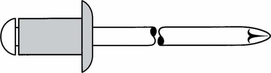 Blindniet Gesipa® Alu/Stahl Standard 1454049 Farbe blank Material Alu/Stahl Schaft-Ø 5 mm Schaftlänge 18 mm Klemmbereich