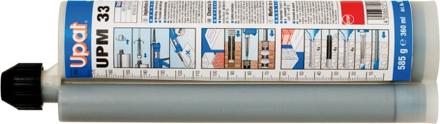 Verbundmörtel / Injektionsmörtel UPM 33 509167 Typ UPM 33-360 ETA x Inhalt 6 Kartuschen à 360 ml, 12 Statikmischer