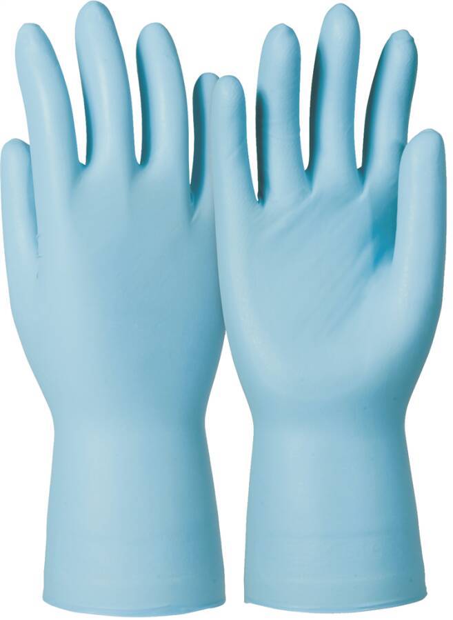 Einmalschutzhandschuh Nitril Dermatril® P 743 074306082C Größe 06 Farbe blau Trägermaterial Nitril Gauge - Mat.-Stärke
