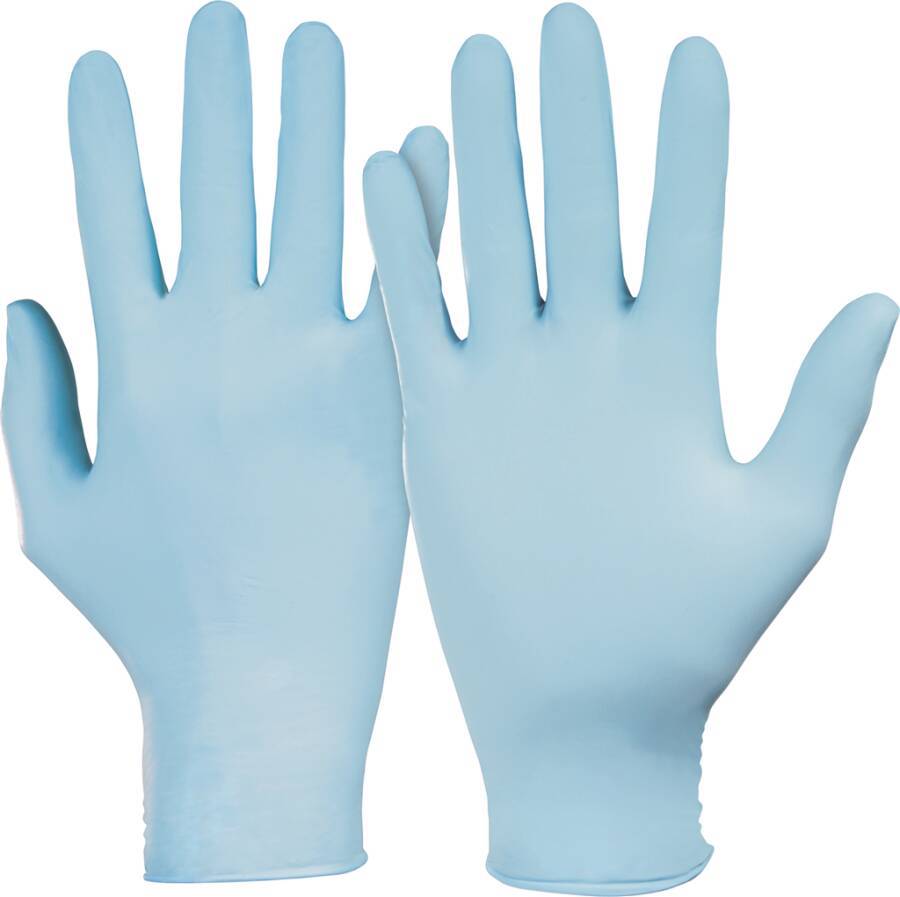 Einmalschutzhandschuh Nitril Dermatril® 740 074007081C Größe 07 Farbe blau Trägermaterial Nitril Gauge - Mat.-Stärke 0