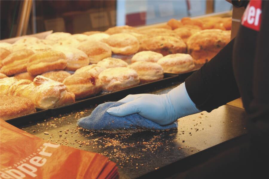 Einmalschutzhandschuh Nitril Dermatril® 740 074006081C Größe 06 Farbe blau Trägermaterial Nitril Gauge - Mat.-Stärke 0