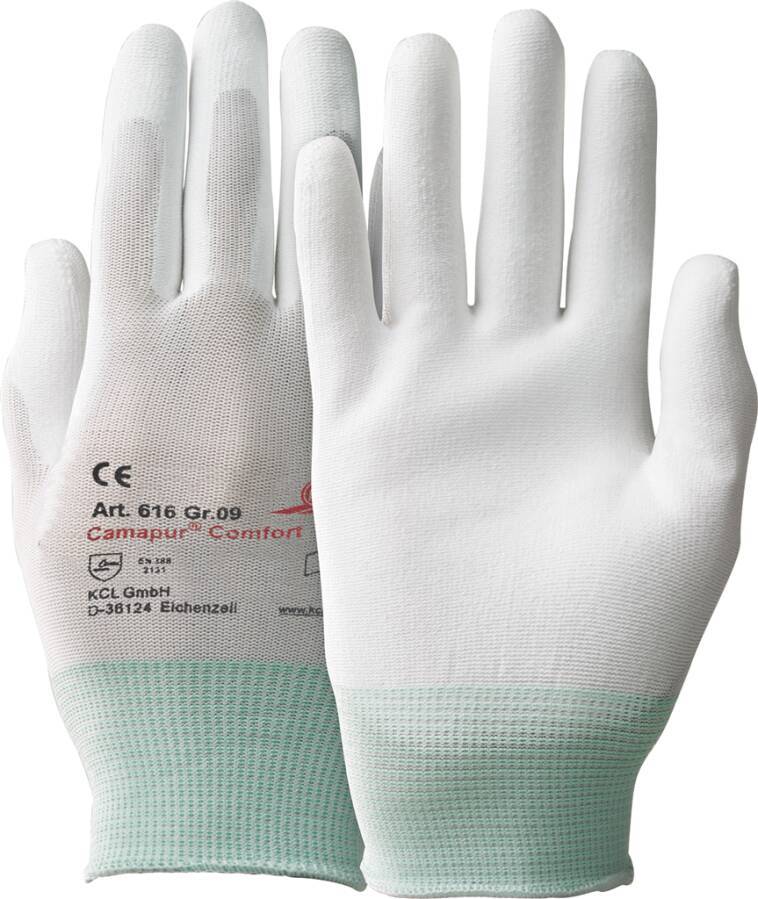 Schutzhandschuh Camapur® Comfort 616/619/626 061608941E Größe 08 Farbe weiß Trägermaterial Polyamid-Trikot Mat.-Stärke