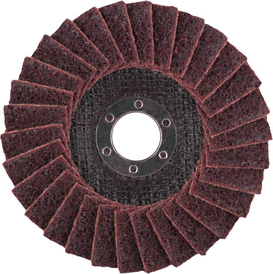 Fächerschleifscheibe Vlies gerade 742153 Ø 125 mm Körnung mittel Bohrung 22,23 mm Drehzahl max. 11.000 U/min