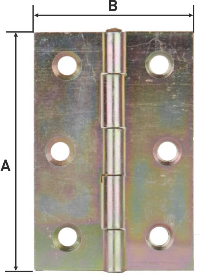 Scharnier, halbbreit 0558505 A 41 mm B 33 mm Stärke 1,0 mm Anzahl Löcher 4 Loch-Ø 4,7 mm Gewicht 0,013 kg