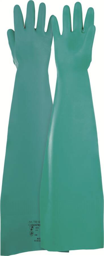 Chemikalienschutzhandschuh Camatril® 733 073310191X Größe 10 Farbe grün Trägermaterial Nitril Gauge - Mat.-Stärke 0,5