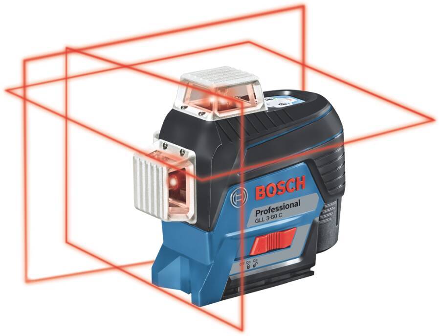 Kreuzlinienlaser GLL 3-80 0601063S00 Typ Solo Lieferumfang 4x 1,5 V LR6(AA), Laserzieltafel, Tasche, Handwerkerkoffer Ar