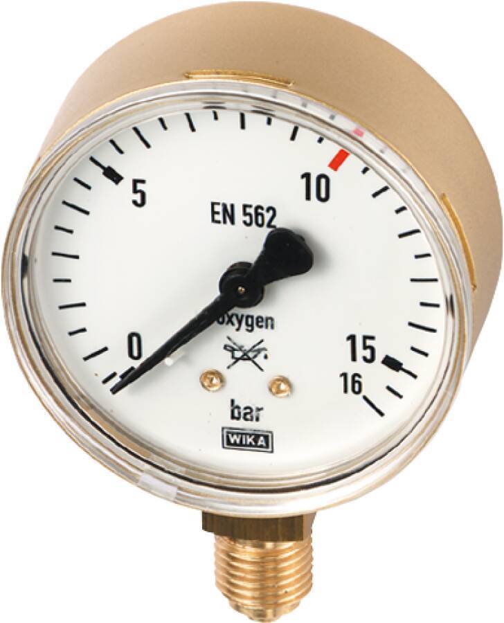 Sicherheits-Manometer 9415070 Gas Sauerstoff Eigenschaften 0 - 315 bar Flaschendruck
