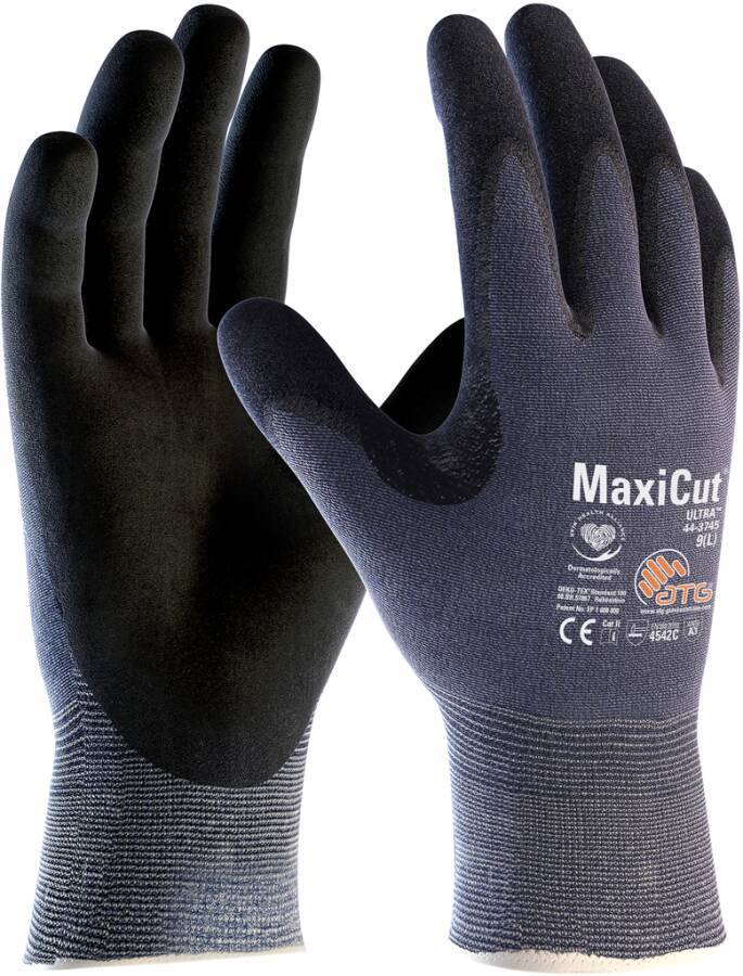Schnittschutzhandschuh MaxiCut® Ultra™ 2495-11 Größe 11 Farbe blau/schwarz Trägermaterial Nylon/Glasfaser/UHMWPE Gauge