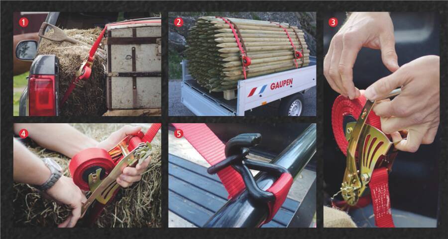 Automatik-Zurrgurte QUICKLOADER 941153003 Ausführung Spitzhaken, D-Ring Länge 5,0 m Zugkraft direkt 1000 kg Zugkraft in