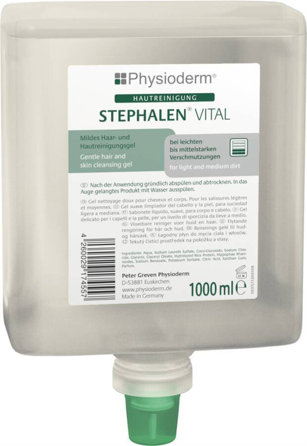 Hautreinigungsgel STEPHALEN® VITAL 13926-004 Inhalt 1 l Ausführung parfümiert Gebinde Neptuneflasche geeignet für Spende