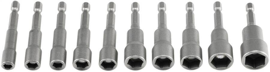 Steckschlüsseleinsätze mit Magnet Satz 10-tlg. 22985 Länge 55 mm