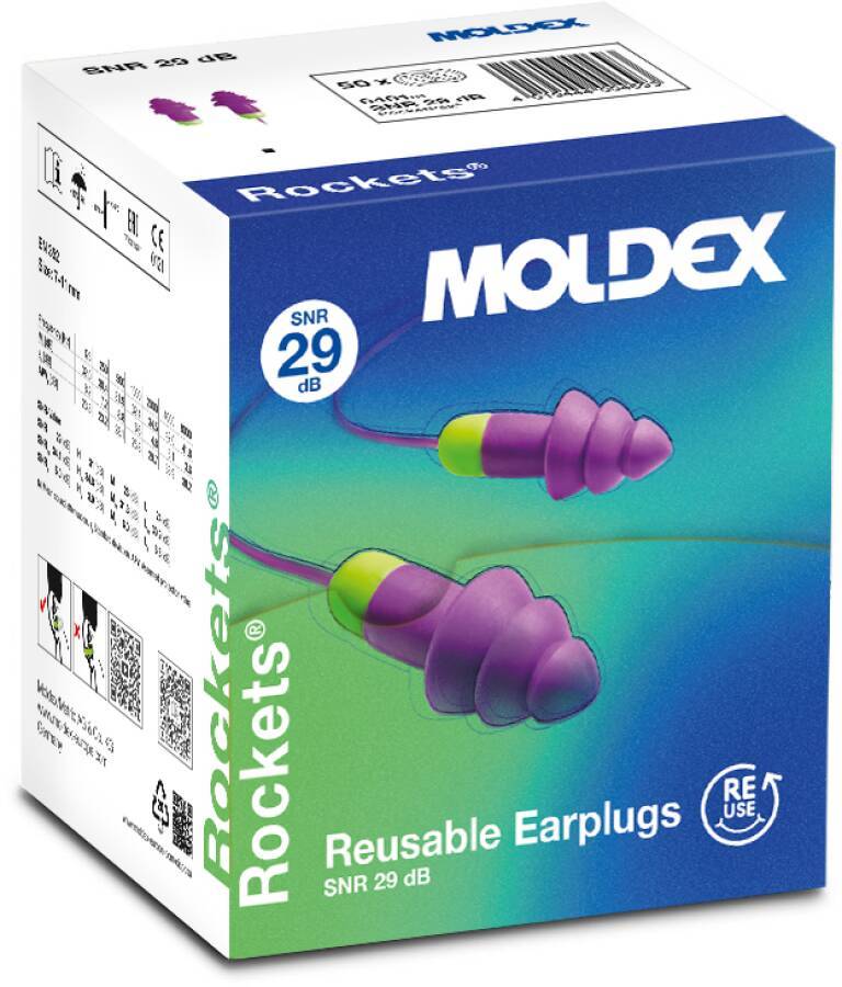 Gehörschutzstöpsel Rockets® 640101 Größe uni Inhalt 1 Paar Stöpsel mit Kordel, verpackt in PocketPak® Aufbewahrungsdose