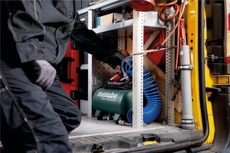 Kompressor Basic 160-6 W OF 601501000 Nennaufnahme 0,9 kW / 230 V Höchstdruck 8 bar Füllleistung 65 l/min Ansaugleistung