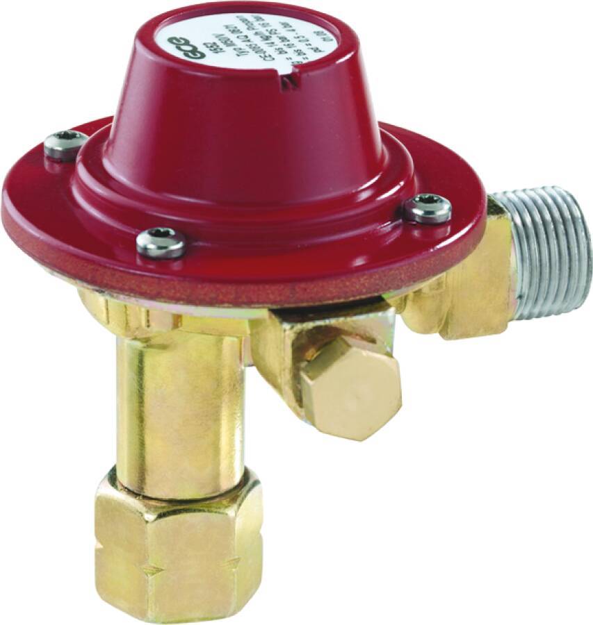 Propan-Regler 80312 Ausführung fest eingestellt, Kleinregler max. Druck 1,5 bar Anschluss 3/8`` L Einsatz 425 g, Kleinst