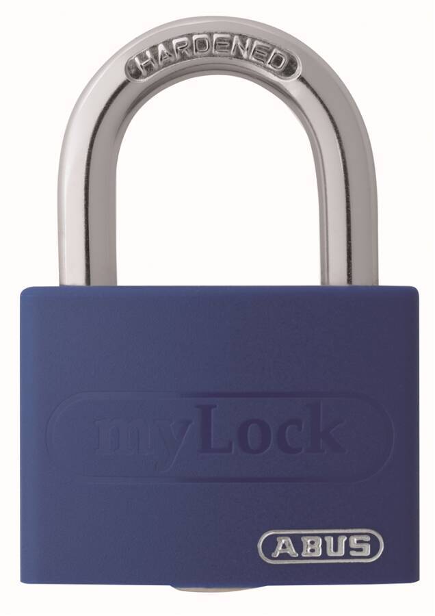Vorhangschlösser MyLock 802829 Farbe blau Typ MyLock Breite 43 mm Bügelstärke 6,5 mm