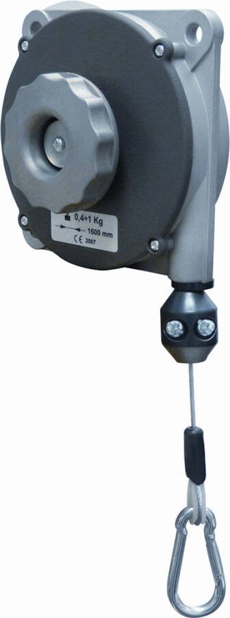 Federzüge Stahl-Drahtseil G30121 Tragkraft 1 - 2 kg Hublänge 1,6 m Seil-Ø 2 mm Bauhöhe 250 mm Gewicht 0,67 kg