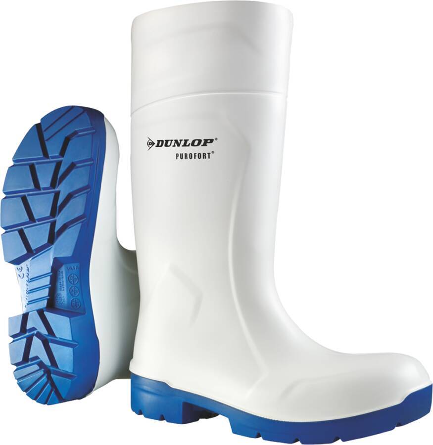 Lebensmittel-Sicherheitsstiefel S4 CI Dunlop® FoodPro Purofort® MultiGrip Safety 7-6140-41 Größe 41 Farbe weiß/blau Typ