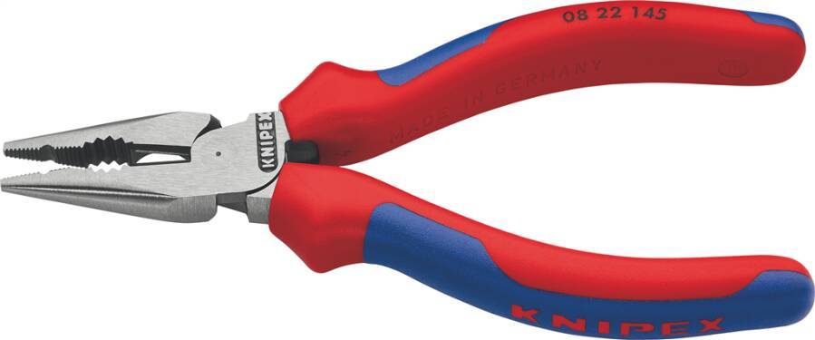 Spitz-Kombizange 3-K-Griff 08 22 145 Länge 145 mm Schneidbereich (Stahldraht-Ø) 3,0 mm Typ 3-K-Griff Spitz Schneidwert