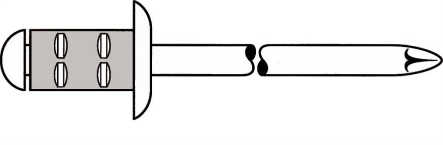 Mehrbereichs-Blindniete PolyGrip® Alu/Edelstahl Standard 1433892 Farbe blank Material Alu/Edelstahl Schaft-Ø 4,8 mm Scha