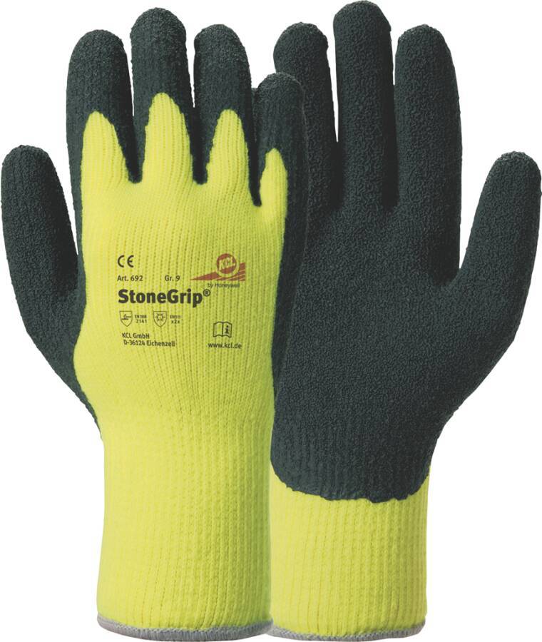 Kälteschutzhandschuh Stone Grip 692 069209141E Größe 09 Farbe gelb/schwarz Trägermaterial Polyacryl-Schlinge Gauge - M