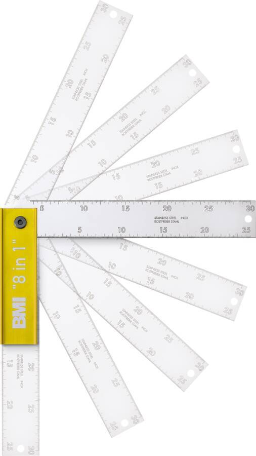 Schreiner- und Gehrungswinkel „8 in 1“ 716200137 Klingenlänge 200 mm Schenkellänge 137 mm